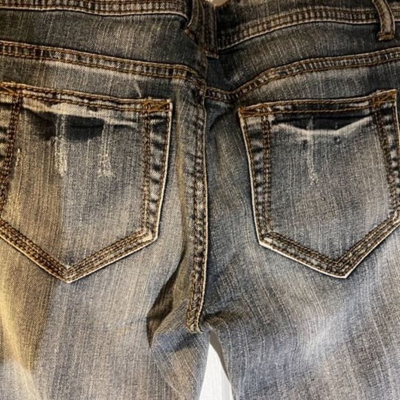 Mossimo Supply Co Distressed Ripped Skinny Jeans Size 5 - Picture 7 of 7